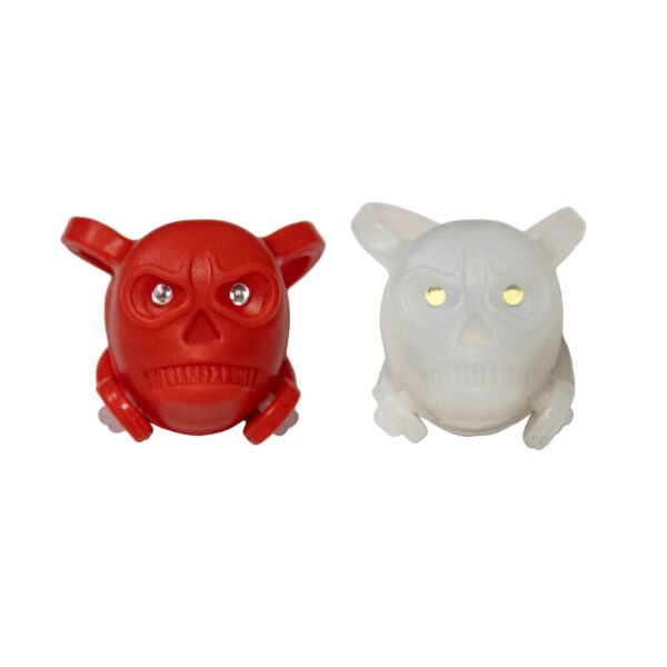 Set Luces LED Schwinn Csepel Skull - Silicona Blanco & Rojo