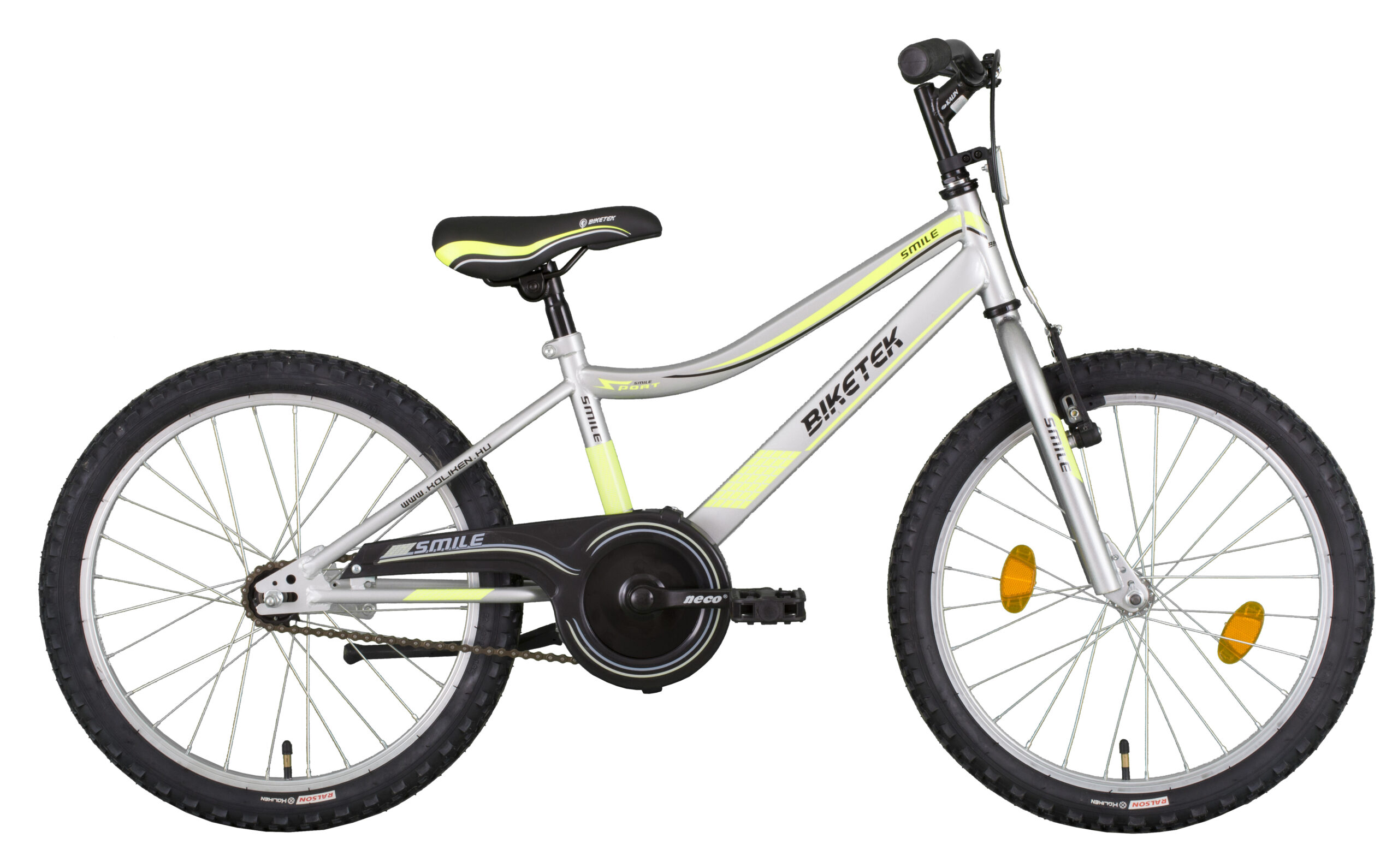 Bicicleta Biketek Smile 20" - Plata/Neón