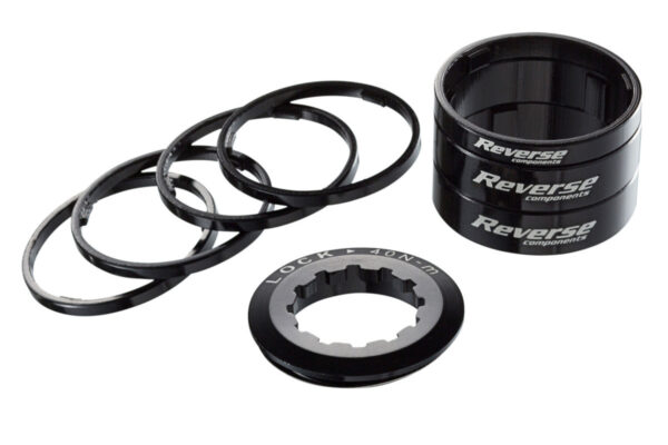 Reverse Single Speed Spacer Kit mit Verschlussring Schwarz