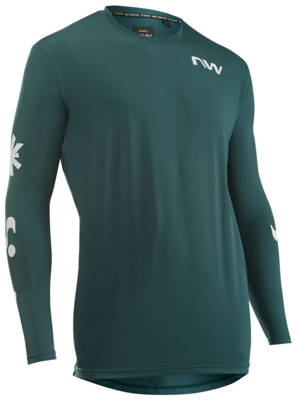 Northwave XTrail 2 Pikkade Varrukatega Rattasärk Petrooleumiroheline/Valge - L