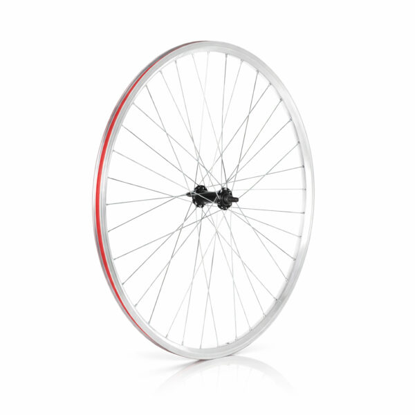 Prednji MTB obročnik 28" 22-622 dvostenski alu obroč zatesnjeni ležaji srebrn