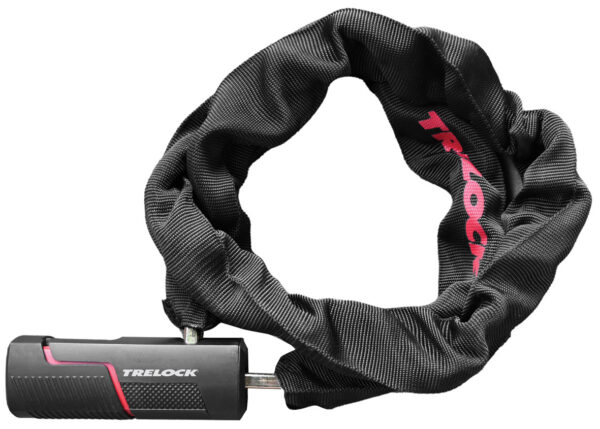 Trelock BC 480 110-7 Kombinationskedjelås 110cm Svart/Röd