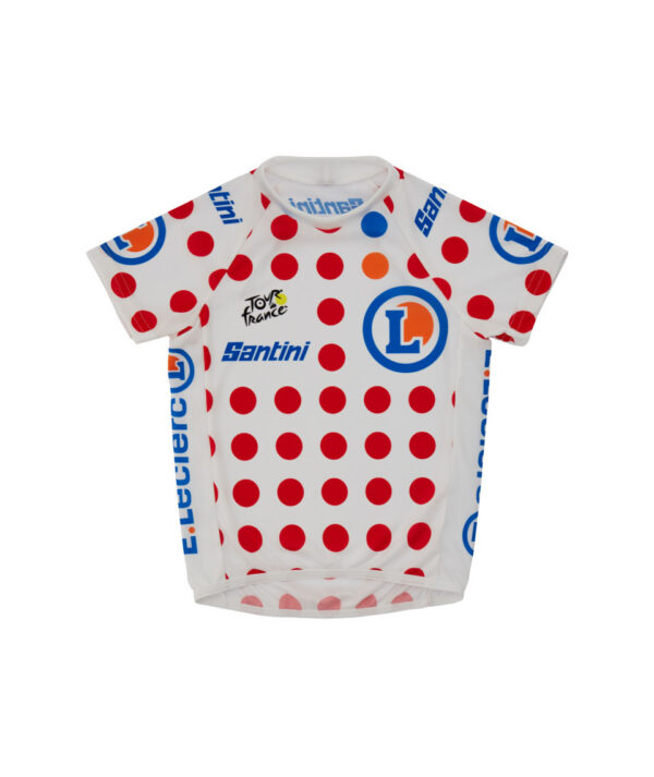 Santini Tour de France Baby Leader Trikot Weiß/Rote Punkte