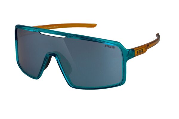 Колоездачни Очила R2 WINNER AT107Z Кехлибар-Сини/Поляризирани XTR Лещи с Калъф