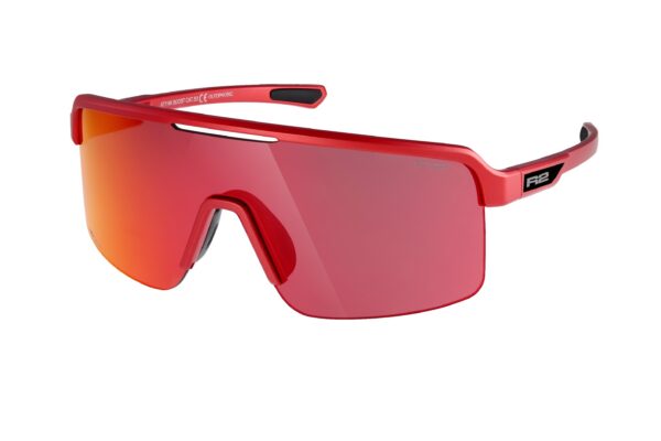 Колоездачни Очила R2 BOOST AT114K Червени/Черно-Червени Хромирани Лещи с Калъф