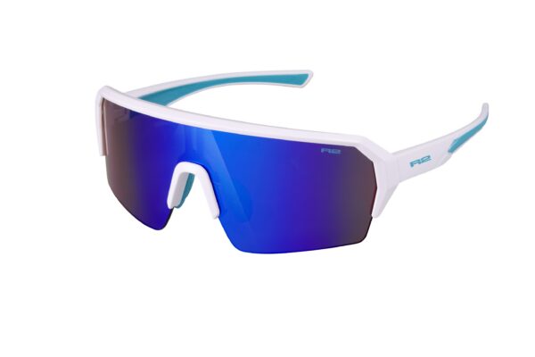 Ochelari Ciclism R2 HYPE AT116C Alb/Lentile Cromate Albastru Gheață cu Toc
