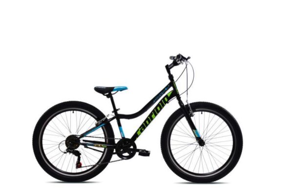 Capriolo Diavolo 400 24" Kinderfiets Zwart/Groen