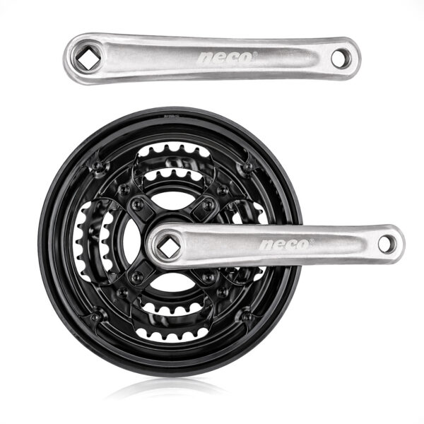 Neco Alumiiniumist Terasest Vändakomplekt 28/38/48T 170mm 3/32" Hõbedane