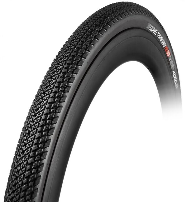 Gravel Guma Tubeless Ojačana TUFO Thundero HD TLR 700x44C Crna