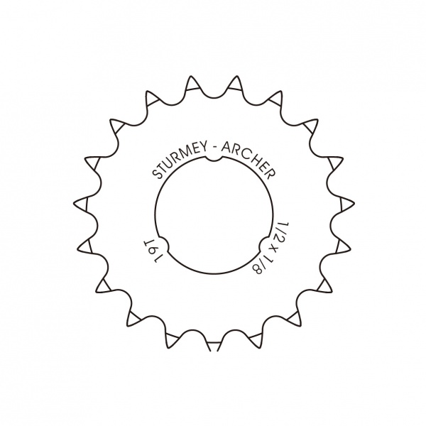 Sturmey-Archer 18T Kransje 1/8" Vlak Zilver (HSL844)