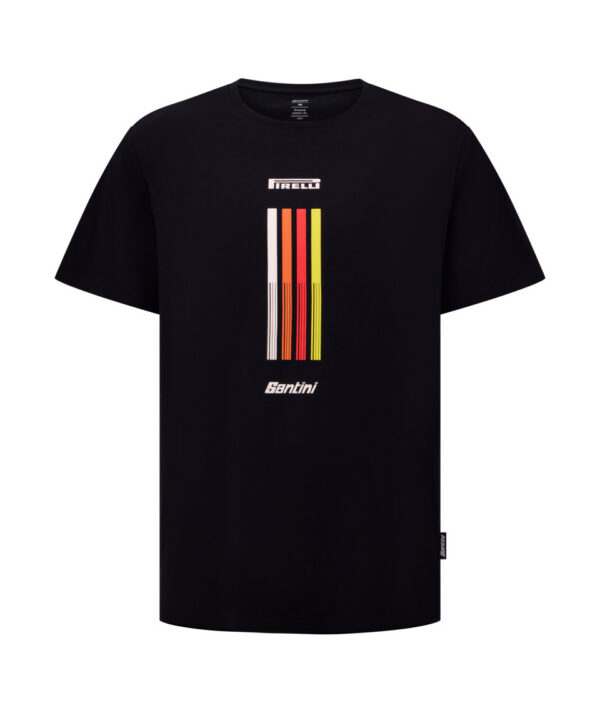 Unisex Tričko Santini PIRELLI Černé XL