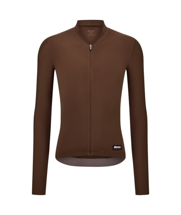 Cyklistický Dres Dlouhý Rukáv Unisex Santini RTR SUMMER Čokoládově Hnědý M
