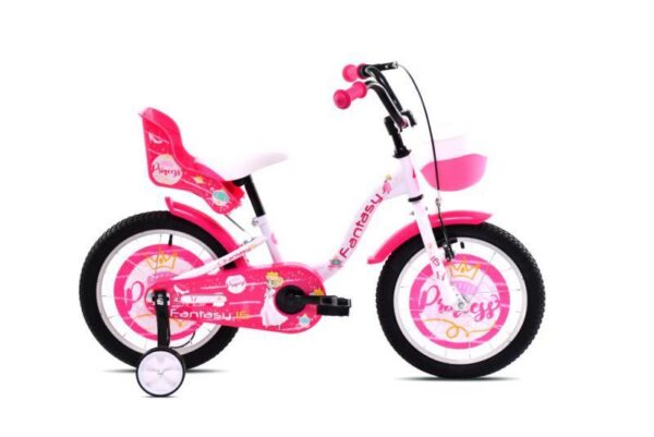 Adria Fantasy Prinsessa 16" Barncykel Vit/Rosa