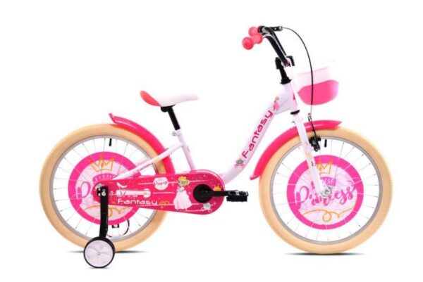 Adria Fantasy Sjöjungfru 20" Barncykel Vit/Rosa