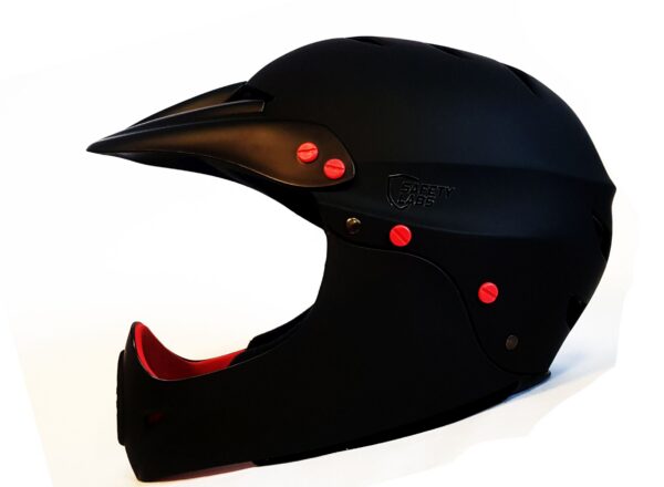 Safety Labs Stamina Fullface MTB Hjälm Matt Svart/Röd (Boxad) 58-61cm (L)