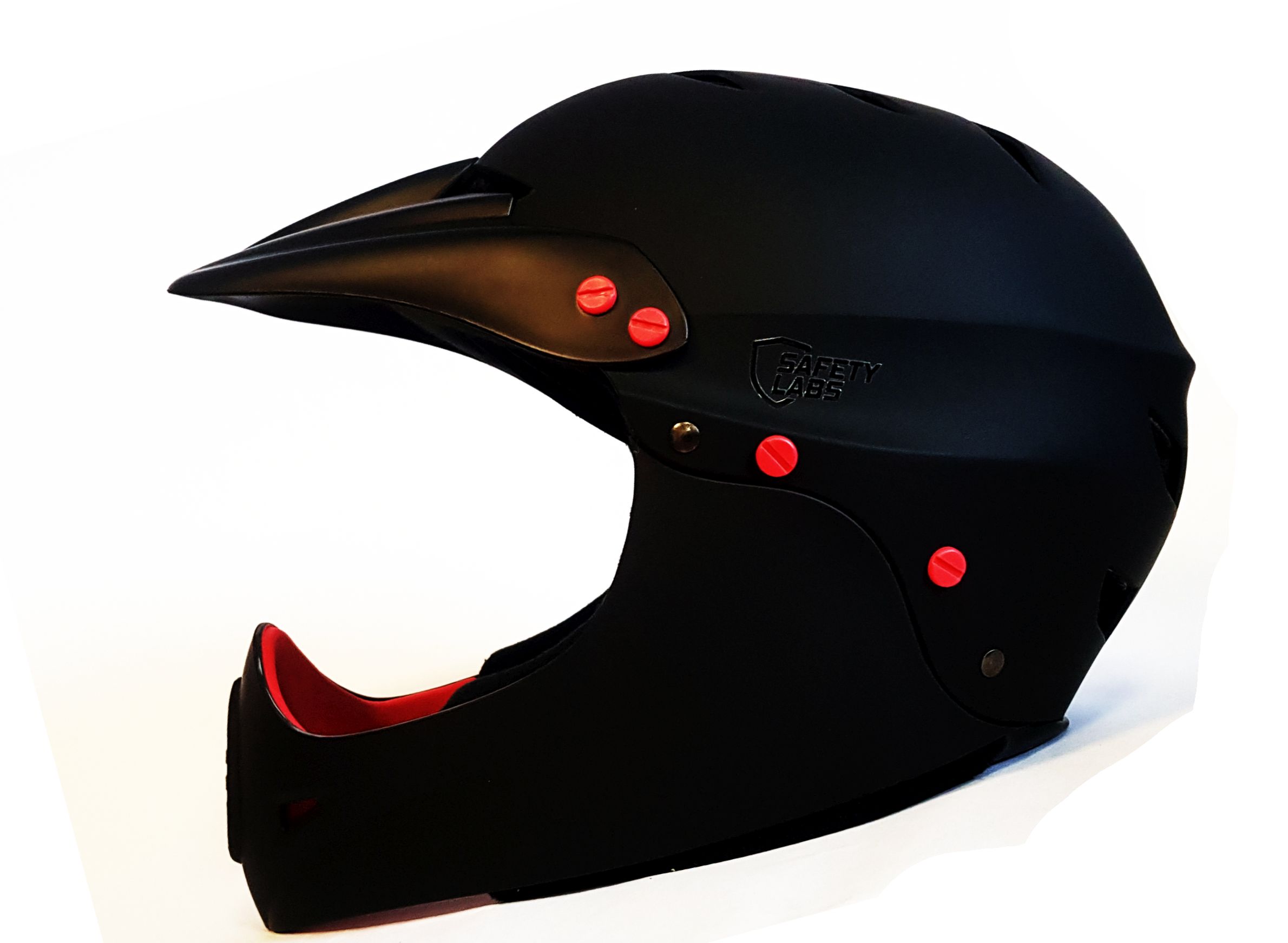 Safety Labs Stamina Fullface MTB Kiiver Matt Must/Punane (Karbis) 58-61cm (L)