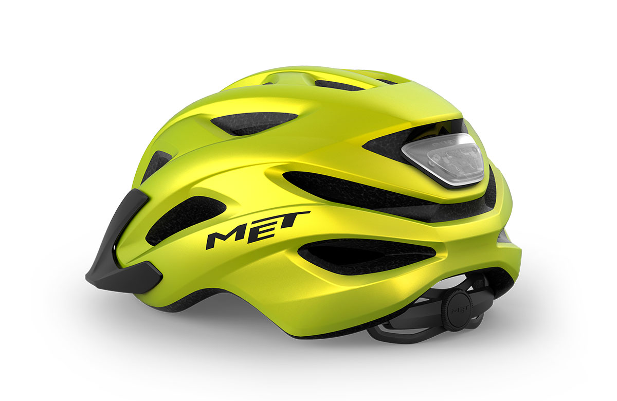 MET Crossover New Universaalne Kiiver Matt Metallik Laimiroheline LED Tuli 52-59cm (Uni) - Image 3