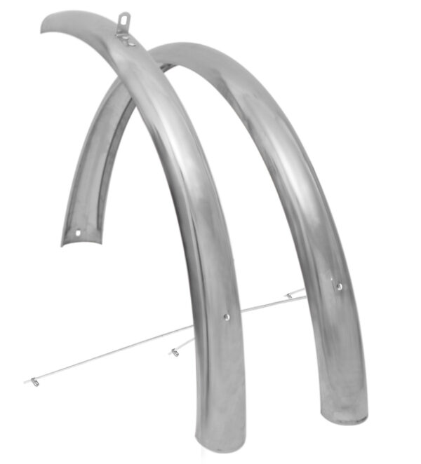 Rostfritt Stänkskärmsset 28" 51mm Krom med Stag