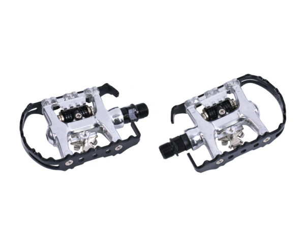 Pedais de Encaixe Monoface SPD FLR PM-MP141 Preto/Prata