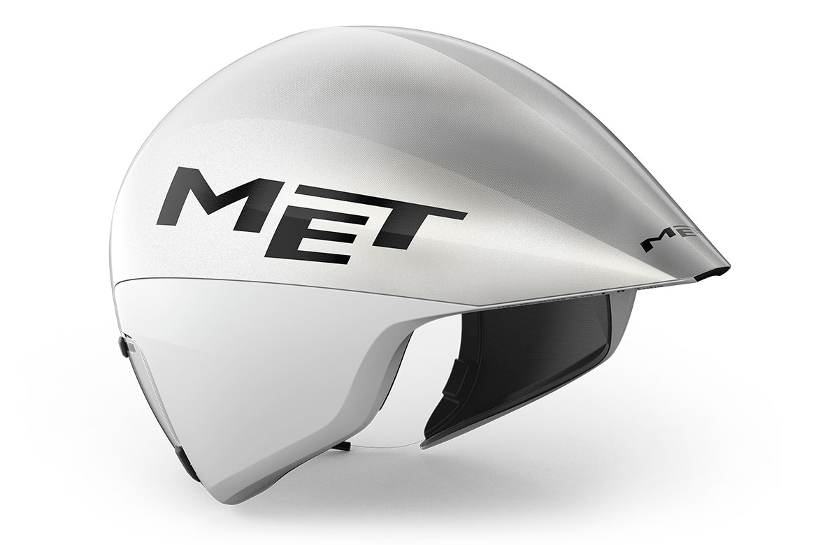 MET Drone Wide Body II Aero Eraldistardi/Triatlonikiiver Metallik Valge M (55-58cm) - Image 3