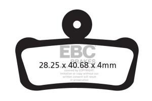 EBC CFA633R Downhill Racing Brzdové Doštičky Červené