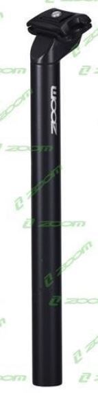 Zoom Alu Sattelstütze 26.0x400mm Schwarz mit Kopf