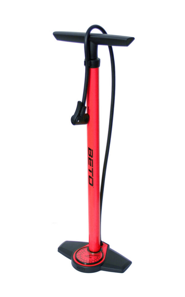Bomba de Pé com Manómetro Beto Colored Vermelha 34x660mm 160psi/11bar