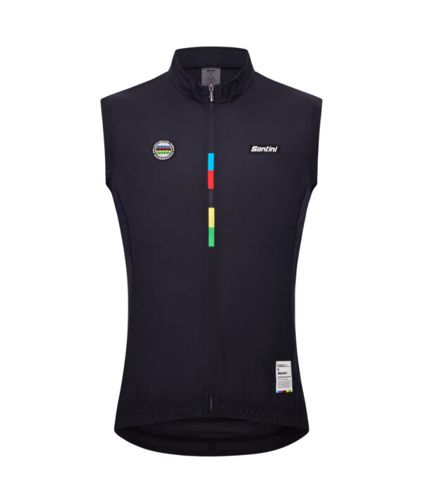 Colete Corta-Vento Santini MONDO UCI World Championships Preto XXL