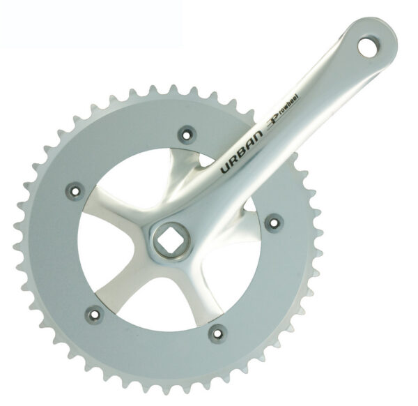 Prowheel Urban Single-Speed Crankstel 165mm 46T BCD 130mm Zilver