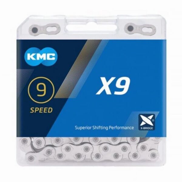 Catena KMC X9 1/2"x11/128" 116 Maglie 9 Velocità Scatola