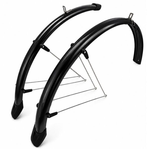 VeloGo Gripe Type 26" Alu-Plastic Spatbord Set 58mm V-Stang Zwart