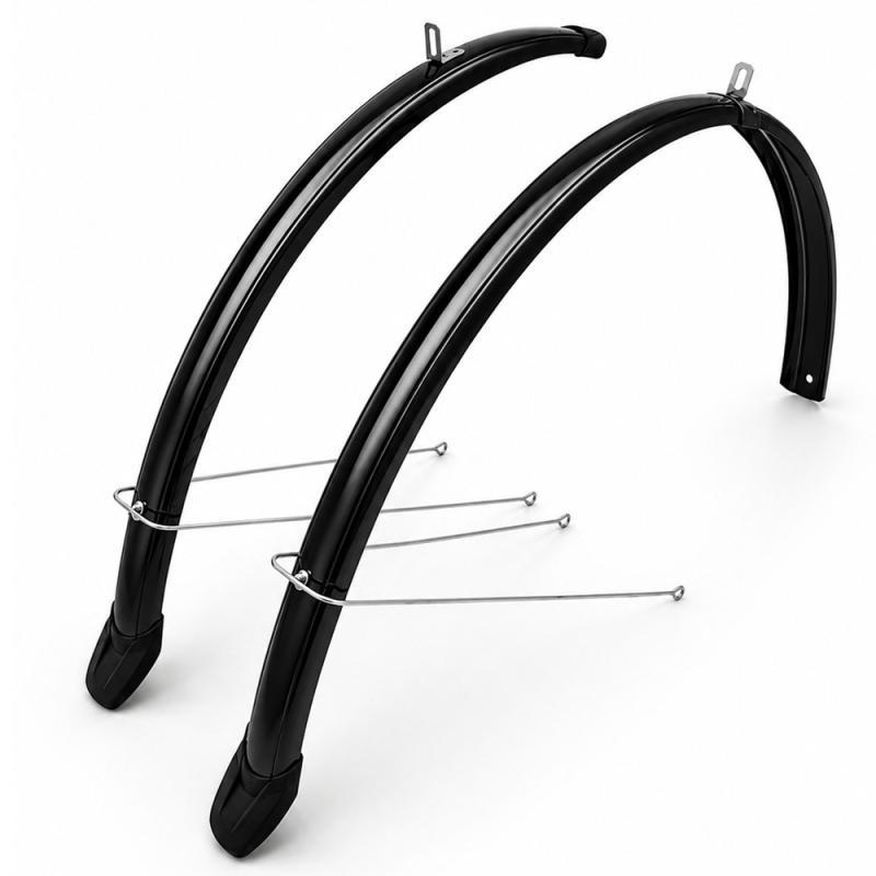 Set Parafanghi Alu-Plastika VeloGo Ecotech 28" 46mm Aste U Nero