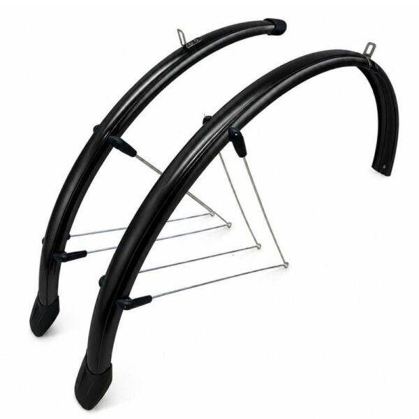 VeloGo Gripe Type 28" Alu-Plastic Spatbord Set 46mm V-Stang Zwart
