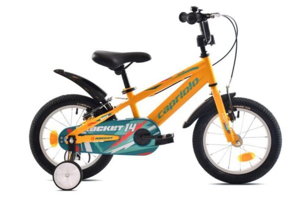 Capriolo Rocket 14" Jalgpiduriga Lasteratas Kollane
