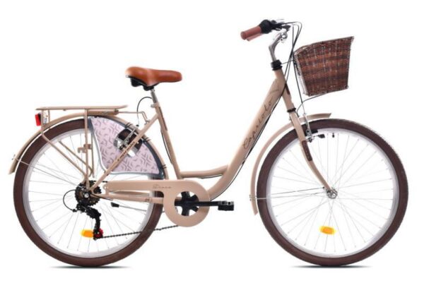 Capriolo Diana 26" 6-Speed Dames Stadsfiets 18" Frame Mat Beige
