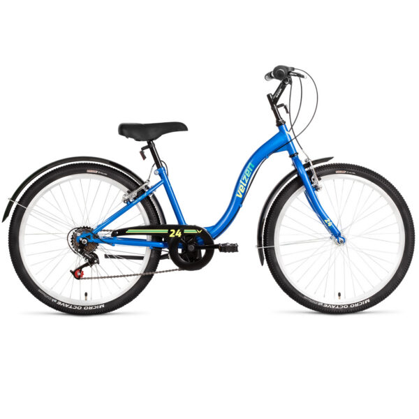 Bicicletă 24" Velzen Lindo 6 Viteze Albastru Regal