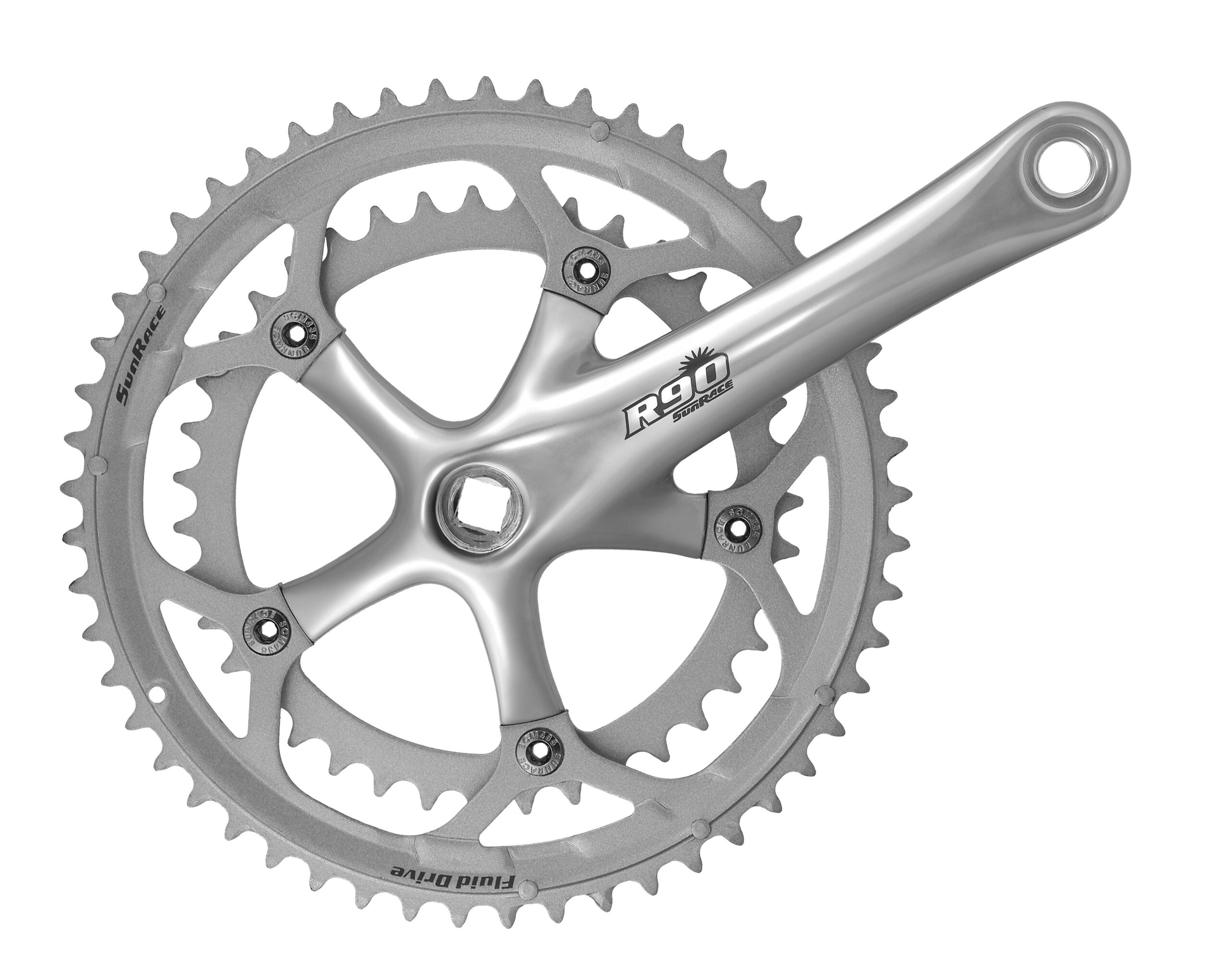 SunRace R96 Kurbelgarnitur 34/50 Zähne 170mm Stahl-Kettenblätter