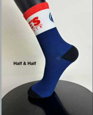 Joe's No-Flats Half & Half Sokid Punane-Valge-Sinine M