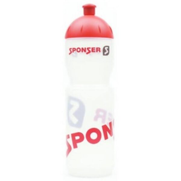 Bidão Sponser 750ml Transparente/Vermelho Sem BPA