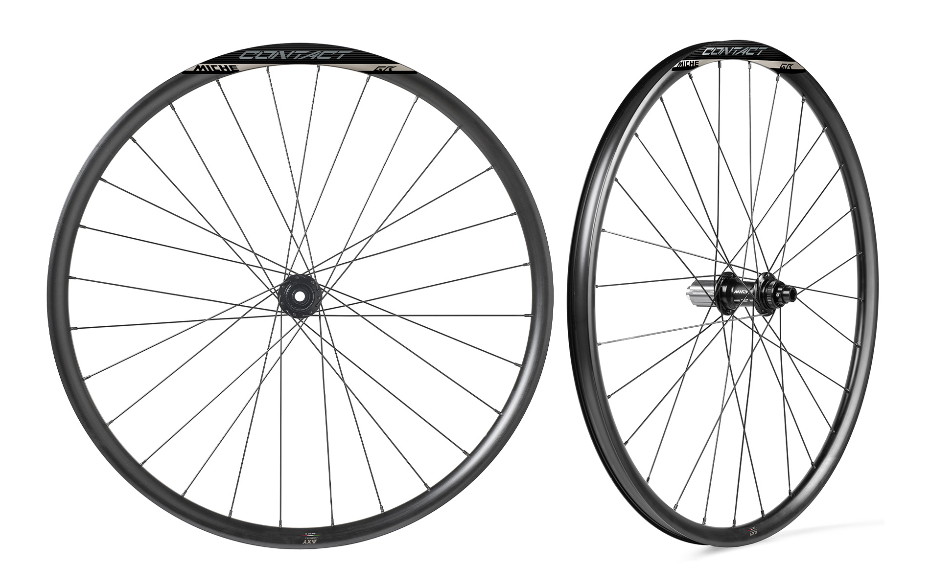 Miche CONTACT GRAVEL Laufradsatz TX12/100mm - TX12/142mm Schwarz (Tubeless Ready) Shimano Centerlock Disc 20,5mm Profilhöhe