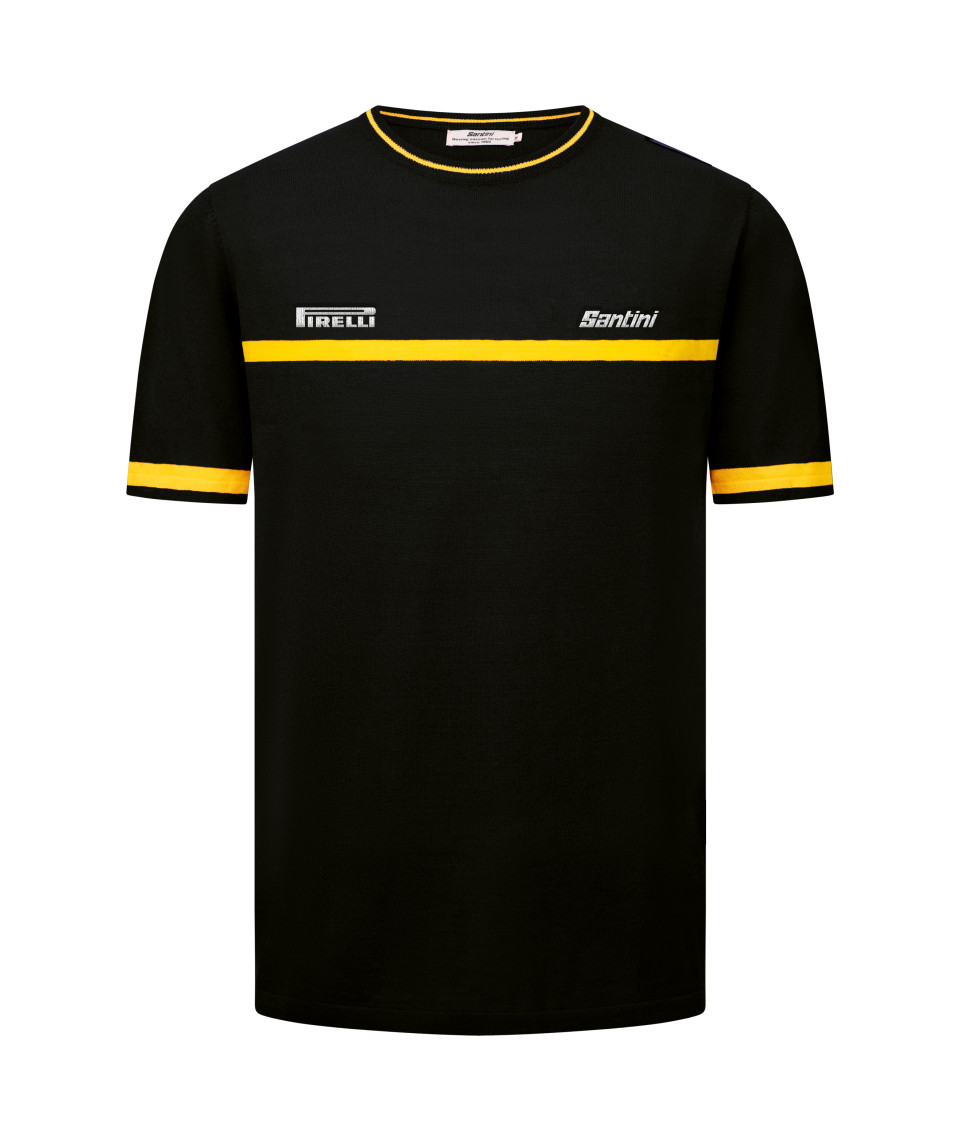 Santini PIRELLI SPORT CLUB Unisex T-Shirt Schwarz XL