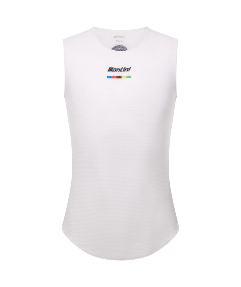 Santini UCI WORLD CHAMPION Ärmelloses Baselayer Weiß XS