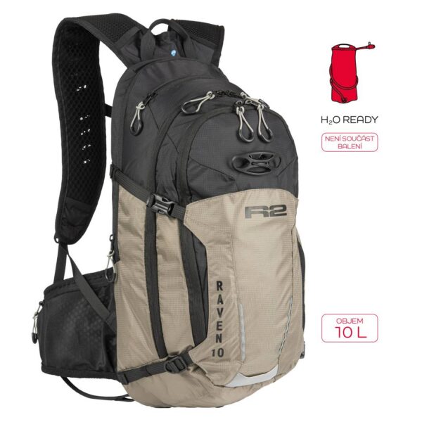 R2 RAVEN ATBP04E Rugzak Zwart/Beige 10L