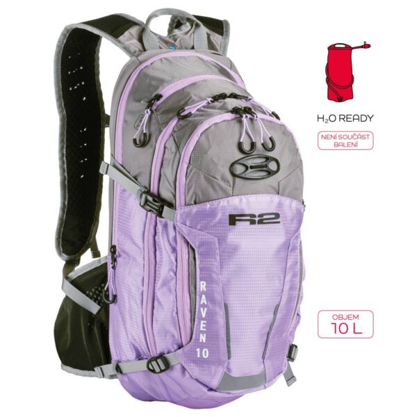 R2 RAVEN ATBP04F Rugzak Grijs/Paars 10L