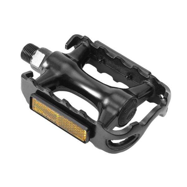 MVTek MTB Alumiiniumpedaalid Mustad Helkuritega