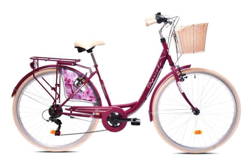 Capriolo Diana 6-Gang Damen Citybike 18" Aubergine (925747-18)