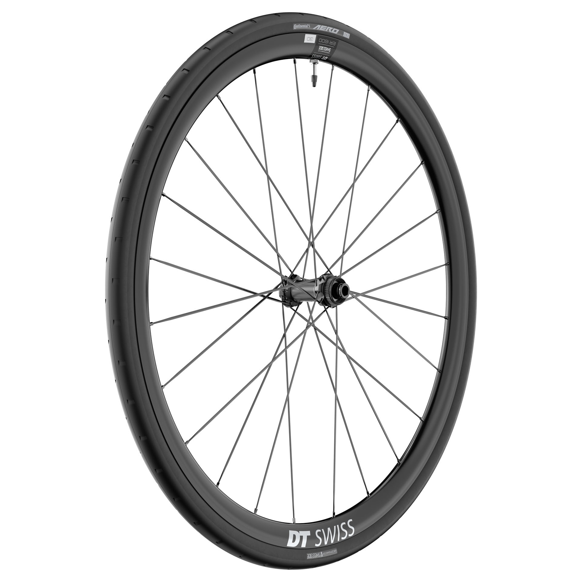 DT Swiss ER 1600 SPLINE db 30 WTS Vorderrad (mit Continental Aero 111 Reifen)