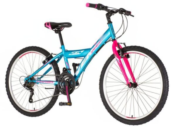 Bicicletă Copii Venssini Parma 24 Turcoaz-Roz (1241070)