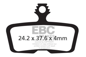 EBC CFA616R Rote Downhill Scheibenbremsbeläge (Avid Code / Code R)