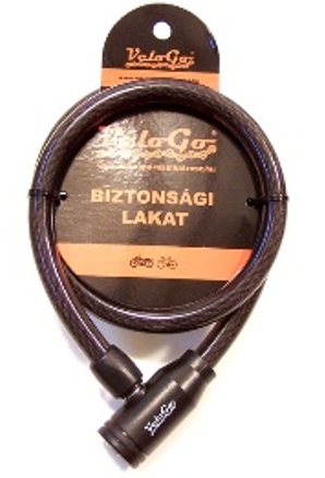Κλειδαριά Σπιράλ με Κλειδί VeloGo 15x900mm Μαύρη
